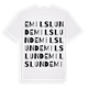 White t-shirt med Emilslund ordlek t-shirt