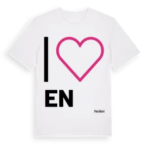 Jag älskar En t-shirt stort tryck – ekologisk bomull t-shirt från Pinshirt