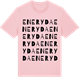 Pink Cotton t-shirt med Eneryda ordlek t-shirt