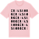 Pink Cotton t-shirt med Eriksborg ordlek t-shirt