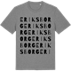 Mid Heather Gray t-shirt med Eriksborg ordlek t-shirt