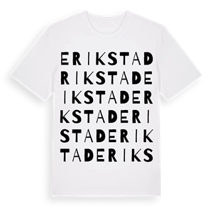 Erikstad ordlek t-shirt – ekologisk bomull t-shirt från Pinshirt