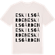 Vintage White t-shirt med Eskilsgården ordlek t-shirt