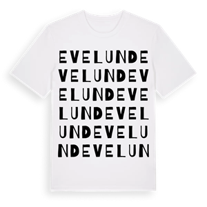 Evelund ordlek t-shirt – ekologisk bomull t-shirt från Pinshirt