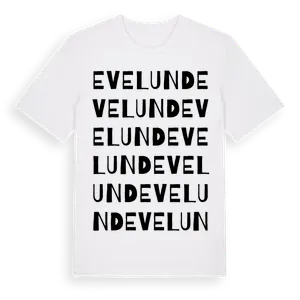 Evelund ordlek t-shirt – ekologisk bomull t-shirt från Pinshirt