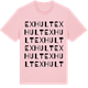 Pink Cotton t-shirt med Exhult ordlek t-shirt