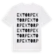 White t-shirt med Extorp ordlek t-shirt