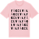 Pink Cotton t-shirt med Fågelvik ordlek t-shirt