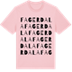 Pink Cotton t-shirt med Fagerdala ordlek t-shirt