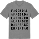 Mid Heather Gray t-shirt med Fagerdala ordlek t-shirt