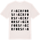 Vintage White t-shirt med Fagerfors ordlek t-shirt