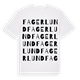 White t-shirt med Fagerlund ordlek t-shirt