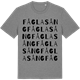 Mid Heather Gray t-shirt med Fåglasång ordlek t-shirt