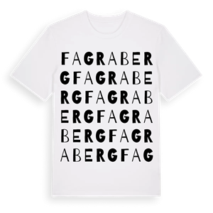 Fagraberg ordlek t-shirt – ekologisk bomull t-shirt från Pinshirt