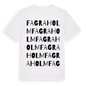Fagraholm ordlek t-shirt – ekologisk bomull t-shirt från Pinshirt