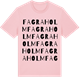 Pink Cotton t-shirt med Fagraholm ordlek t-shirt