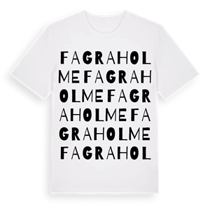 Fagraholme ordlek t-shirt – ekologisk bomull t-shirt från Pinshirt