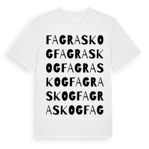 Fagraskog ordlek t-shirt – ekologisk bomull t-shirt från Pinshirt