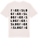 Vintage White t-shirt med Fagraskog ordlek t-shirt