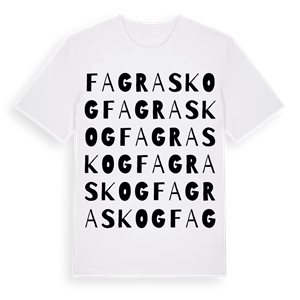 Fagraskog ordlek t-shirt – ekologisk bomull t-shirt från Pinshirt