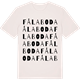 Vintage White t-shirt med Fålaboda ordlek t-shirt