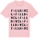 Pink Cotton t-shirt med Fallnaveka ordlek t-shirt