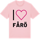 Pink Cotton t-shirt med Jag älskar Fårö t-shirt stort tryck