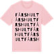 Pink Cotton t-shirt med Fårshult ordlek t-shirt