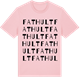 Pink Cotton t-shirt med Fathult ordlek t-shirt