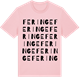 Pink Cotton t-shirt med Feringe ordlek t-shirt