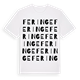 White t-shirt med Feringe ordlek t-shirt