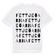 White t-shirt med Fettjeöarna ordlek t-shirt