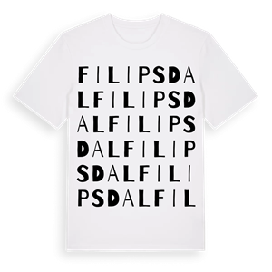 Filipsdal ordlek t-shirt – ekologisk bomull t-shirt från Pinshirt