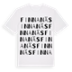 White t-shirt med Finnanäs ordlek t-shirt