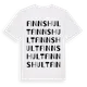 White t-shirt med Finnshult ordlek t-shirt