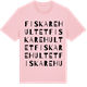 Pink Cotton t-shirt med Fiskarehultet ordlek t-shirt