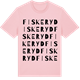 Pink Cotton t-shirt med Fiskeryd ordlek t-shirt