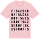 Pink Cotton t-shirt med Fiskesbro ordlek t-shirt