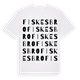 White t-shirt med Fiskesbro ordlek t-shirt