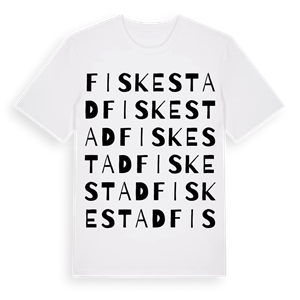 Fiskestad ordlek t-shirt – ekologisk bomull t-shirt från Pinshirt