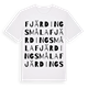 Fjärdingsmåla ordlek t-shirt