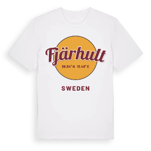 Fjärhult cirkel t-shirt – ekologisk bomull t-shirt från Pinshirt