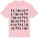 Pink Cotton t-shirt med Fläshult ordlek t-shirt