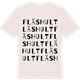 Vintage White t-shirt med Fläshult ordlek t-shirt