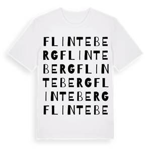 Flinteberg ordlek t-shirt – ekologisk bomull t-shirt från Pinshirt