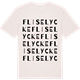 Vintage White t-shirt med Fliselycke ordlek t-shirt