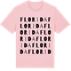 Pink Cotton t-shirt med Florida ordlek t-shirt