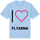 Blue Soul t-shirt med Jag älskar Flyarna t-shirt stort tryck