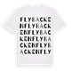 White t-shirt med Flybacken ordlek t-shirt