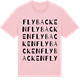 Pink Cotton t-shirt med Flybacken ordlek t-shirt